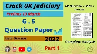 UK Judiciary 2022 || unofficial Answer key || G.S part 1 | #universallaws