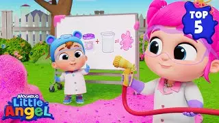 Slime Time Science Fun! 🧪💚 | Little Angel Job and Career Songs | Nursery Rhymes for Kids