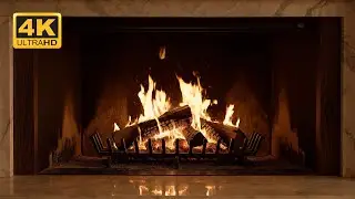 Warm Fireplace Ambience 4K UHD 🔥 Cozy Fireplace Sounds for Relaxation