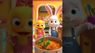 Duckling Nuna and Lucia cook delicious carrot soup #duck