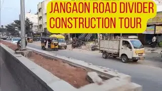 jangaon Road divider construction tour | jangaon District roads and streets tour