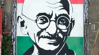 Official World Record Holder for the Biggest Salt Portrait of Mahatma Gandhi! #talentrecordbook 