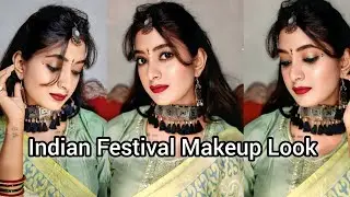 Navratri Garba Night Makeup Look | Traditional Indian Makeup Look| Festival Makeup Look#IndianMakeup