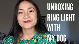 Unboxing and Review Ring Light with White German Shepherd | Anjing Herder Unboxing