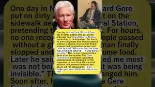 RICHARD GERE ONCE PRETENDED TO BE HOMELESS IN NEW YORK - NO ONE RECOGNIZED HIM
