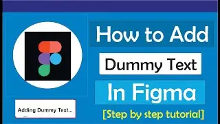 How to Add Dummy Text in Figma