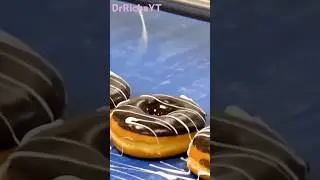Mass production of donuts #chocolate #yummy #donuts #factory #donutsrecipe #donutmaking #donutrecipe