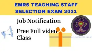 EMRS TEACHING STAFF SELECTION EXAM 2021 | notification | job notification | EMRS EXAM 2021