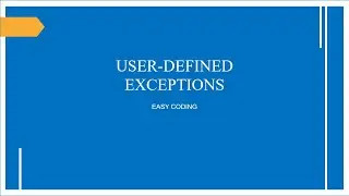 User-Defined Exceptions|Raise keyword||Python Programming For Begginers part-35