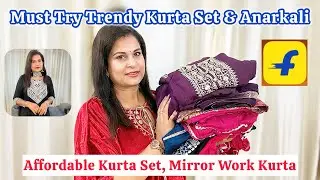 Affordable n trendy Flipkart Kurta Set, Anarkali Kurti Pant With Dupatta Haul, Floral Print Kurta,