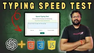 Typing Speed Test Project Using Html & CSS and  Chat - GPT | Shubham Bytes