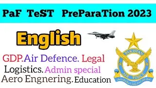 Paf Commission Officer Test Preparation  || Paf English Test Preparation 2023 ||Gdp, CAE, AirDefence