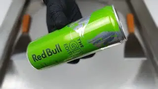 ASMR - GREEN Red Bull Ice Cream Rolls | Сделал энергетическое мороженое из Red Bull киви-яблоко | 4k