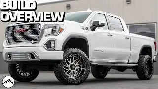 ОБЗОР КОНСТРУКЦИИ: Поднятый GMC Sierra | Комплект для лифта Rough Country | Колеса TIS 544 22x12