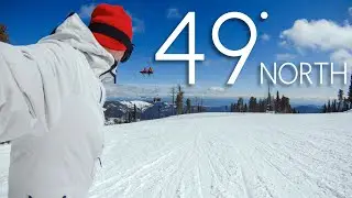 Snowboarding 49 Degrees North on a Spring Day
