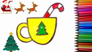 The Yuletide Cozy Cup #learntodraw #alphabetart #preschoolactivities #easyartforkids