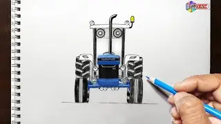 Farmtrac 60 Modified Tractor Drawing I Most beautiful tractor drawing I step by step I ck arts