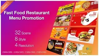 Fast Food Restaurant Menu Promotion (Update-1) - Videohive After Effect Template