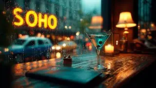 Friday Rainy Night Jazz Music 🌧️🍸 Soho Candlelight & Gin-Rim Ripples for a Quiet Mind