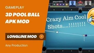 3D Pool Ball apk mod | longline mod | Unlimited coins | Gameplay