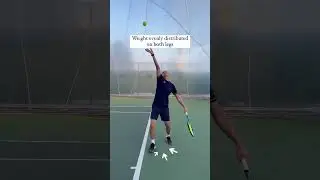 Weight transfer on the serve ✅ #tennis #shorts