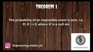 The probability of an impossible event is zero. | B maths