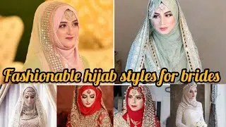 Fashionable hijab styles for brides. #fashion #partywear #stylematters #viral #latest #bridal
