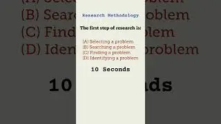 Research Methodology MCQ #ugc #ntanet #research #mcq #education #researchmethodology #ytshorts #net