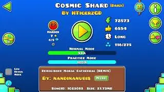 Geometry Dash 幾何衝刺: Cosmic Shard by HTigerzGD (Daily level) (60fps gameplay)