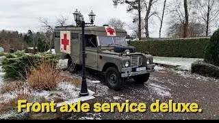 Land Rover Series 3, обслуживание передней оси.