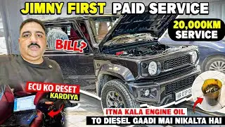 Jimny 20,000KM Service Experience | ECU ko Reset Kar Diya | Engine Oil Ki Aisi Condition | Expense |