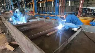 FCAW Welding, Build up Girder Beam Fabrication