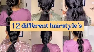 12 different hairstyles || simple and quick hairstyle || Hairstyle tutorial || long hair || haircare