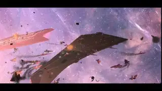 The Byss Defense Fleet vs the Coruscant Defense Fleet in Empire at War Remake Mod