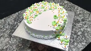 simple butterscotch Cake Decorating| easy butterscotch flower cake design tutorials|@NGSRcakes