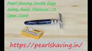 Pearl Shaving Double Edge Safety Razor  Platinum-73 Open Comb