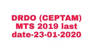 DRDO (CEPTAM) 2019