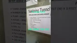Sanitization Tunnel for corona virus  By FusionTech international +91 8128986711