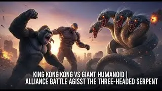 KING KONG VS GIANT HUMANOID | ALLIANCE BATTLE AGAINST THE THREE-HEADED SERPENT