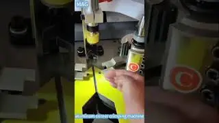 Aluminum corner crimping machine with 3 sets cutters