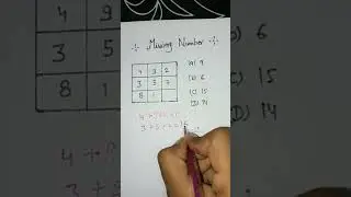 Missing Number #logical #reasoning #mathematics #shortstricks #mathshorts #EDUCTION STUDY POINT 95