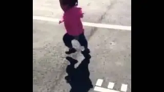 Sceared from her shadow