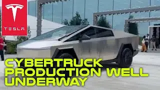Drone Footage Shows Tesla Cybertruck Production Well Underway