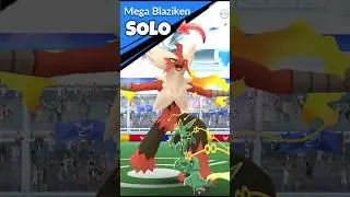 Easy SOLO Mega Blaziken Raid With Low Network😭in Pokemon Go