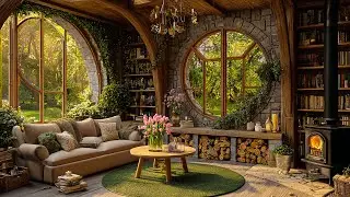 Forest Cafe Jazz ☕ Cozy Coffee Shop Ambience with Soothing Jazz Music for Upbeat Your Moods