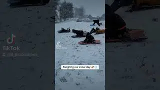 Sleighing our snow day #sledding #snowday #familyfun