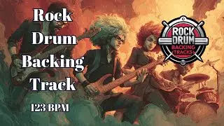123 BPM Rock Drum Backing Track | Upbeat Driving Rock