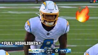 Omarion Hampton Chargers Rookie Debut *Preseason Highlights* vs Detroit Lions