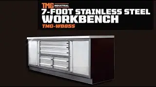7&rsquo; Stainless Steel Workbench, 7 Drawers, 2 Storage Cabinets, TMG-WB707S (Previously TMG-WB85S)