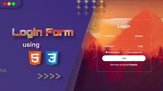 How To Create a Login Form Page using HTML CSS | mrMobin